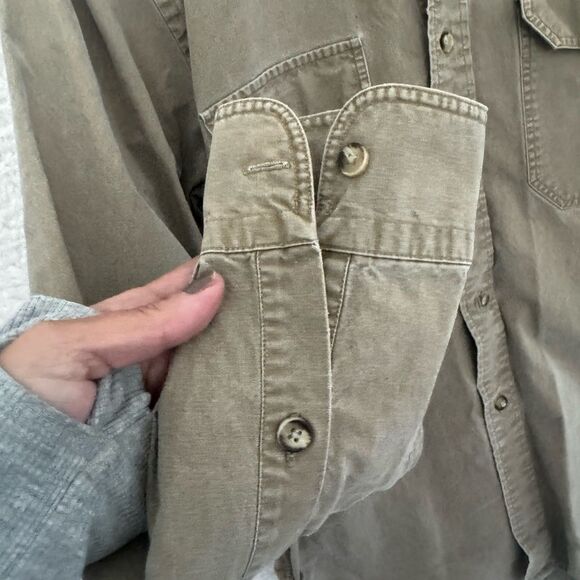 Vintage 1980s banana republic explorer Khaki Button-Up Shirt Hong Kong safari M - Picture 6 of 12